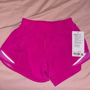 Lululemon Pow Pink Hotty Hot Shorts